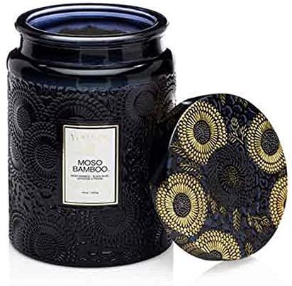 Voluspa Moso Bamboo Candle | Large Glass Jar | 18 Oz | 100 Hour Burn Time | All Natural Wicks and Co | Amazon (US)