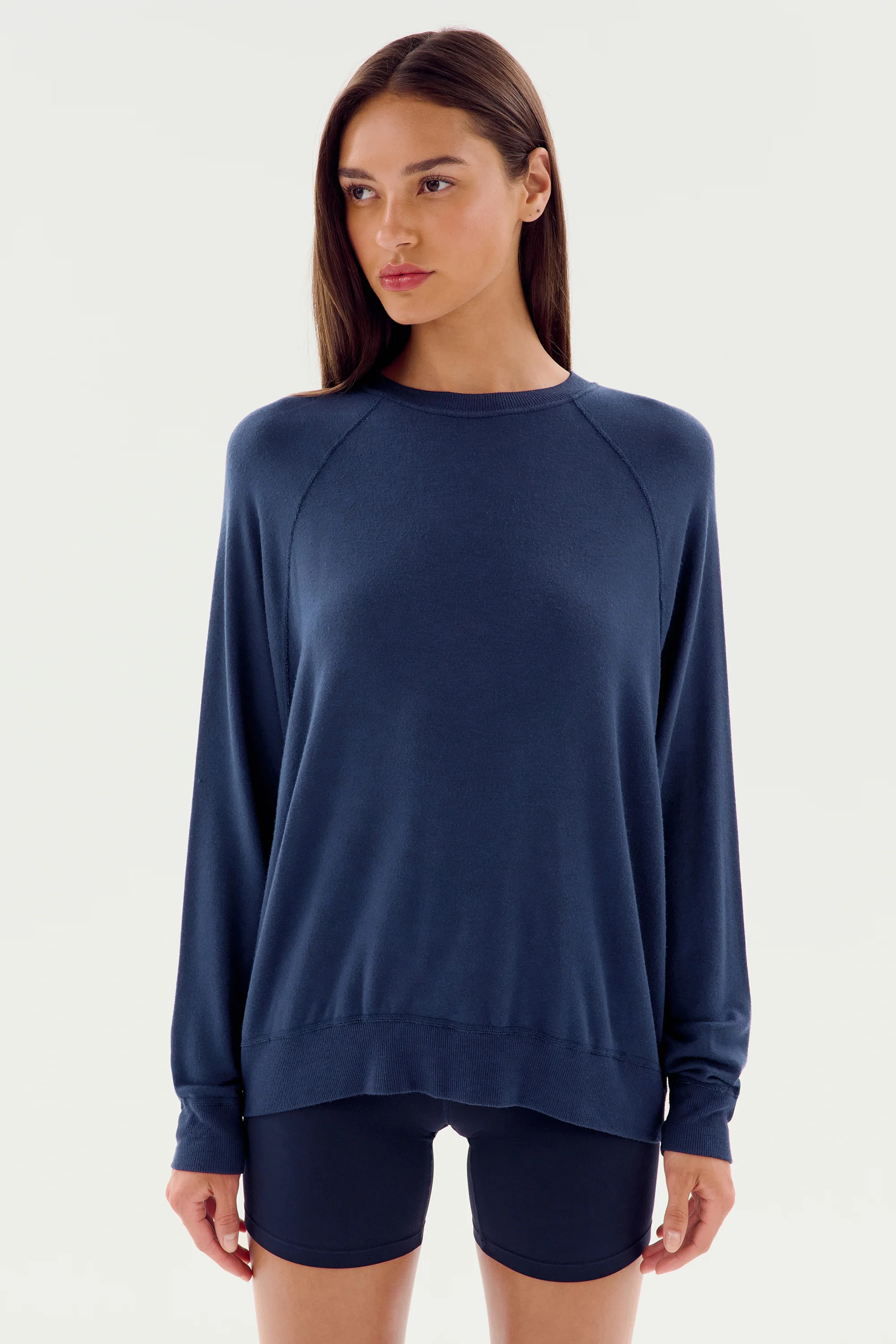 Andie Fleece Sweatshirt - Indigo | SPLITS59 | Splits59.com