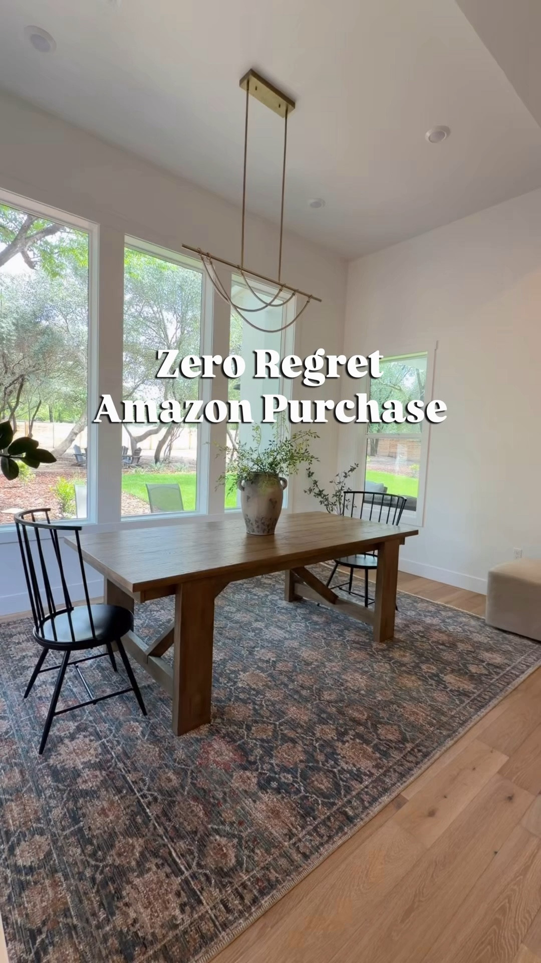 Amazon home- zero regret purchase 🎉
These dining chairs quietly elevated our dining room. They are so comfortable we find ourselves eating here more often which we love!! Type AMAZON and I’ll send you the details ❤️