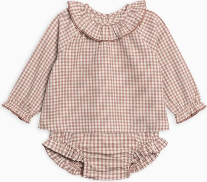 Dorothy Poplin Ruffle Collar Shirt and Bloomer Set | Nordstrom
