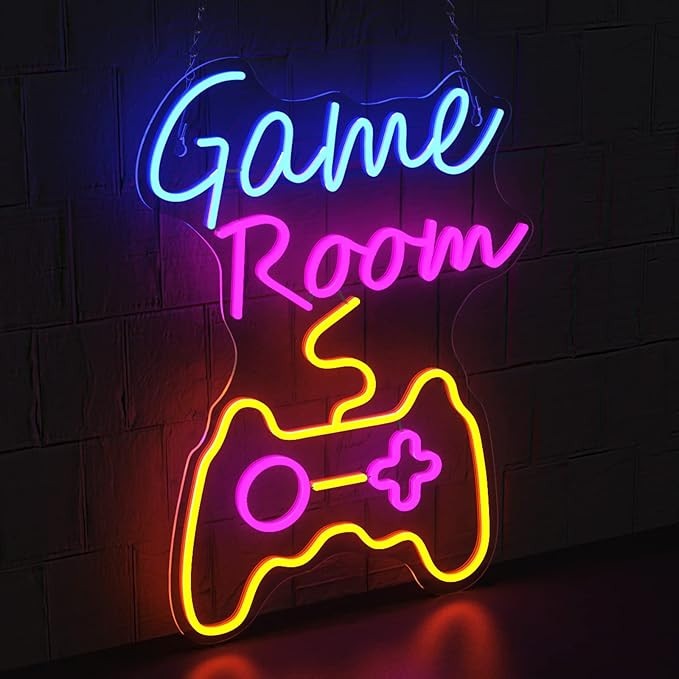 Ferghana Dimmable Game Room Neon Sign for Wall Decor, USB Led Sign for Bedroom Wall, Playstation ... | Amazon (US)