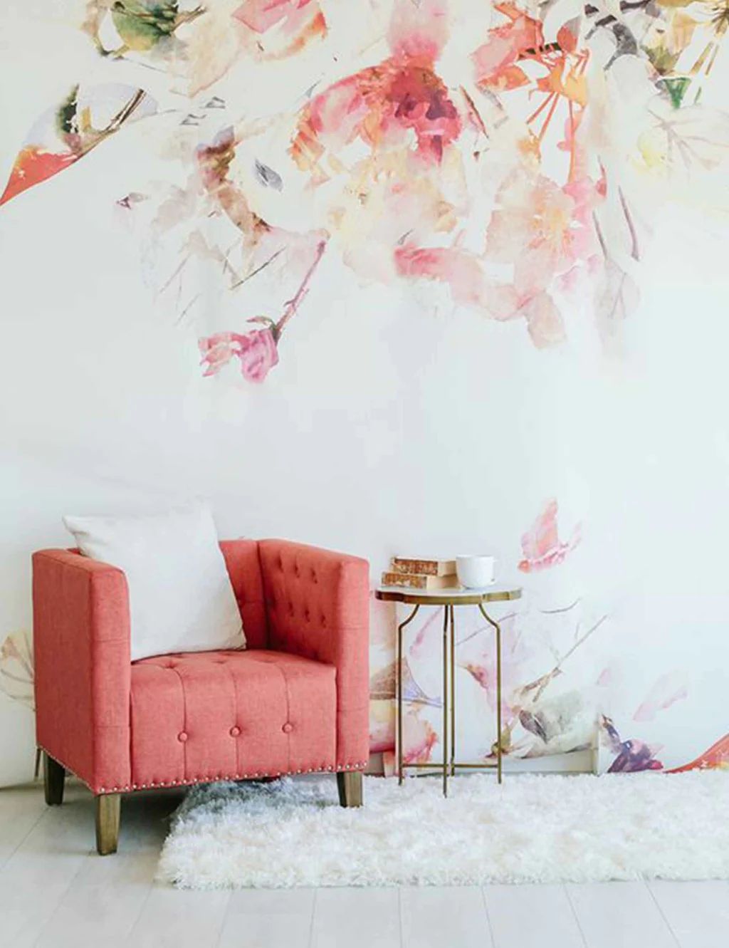 Anewall Spring Floral Wallpaper Mural | Lulu and Georgia 