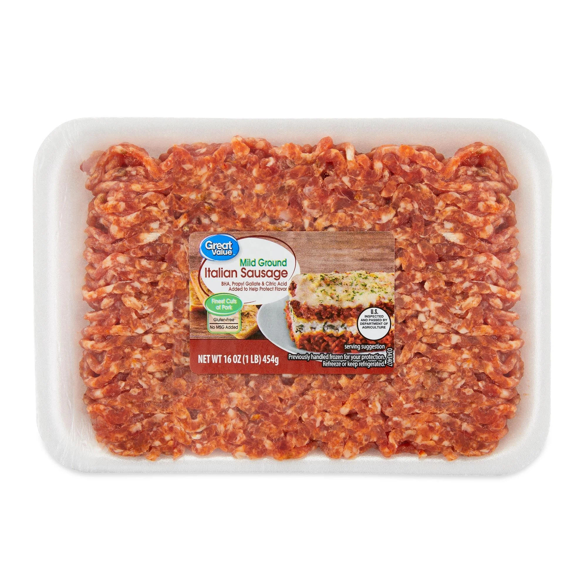 Great Value Mild Ground Italian Sausage, 1 lb (Fresh) - Walmart.com | Walmart (US)