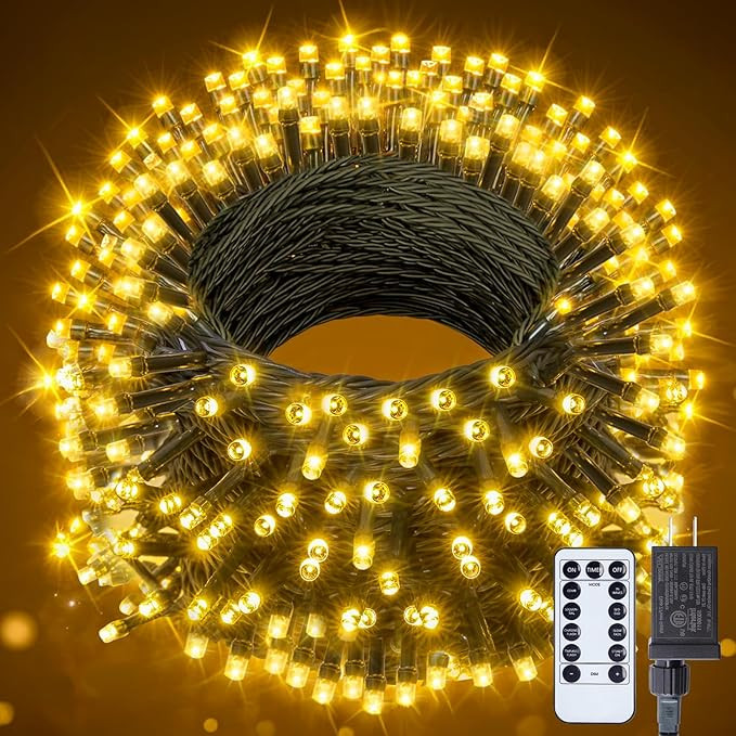 66FT 200 LED Christmas Tree Lights, Twinkle Fairy Lights String with 8 Flashing Modes String Ligh... | Amazon (US)