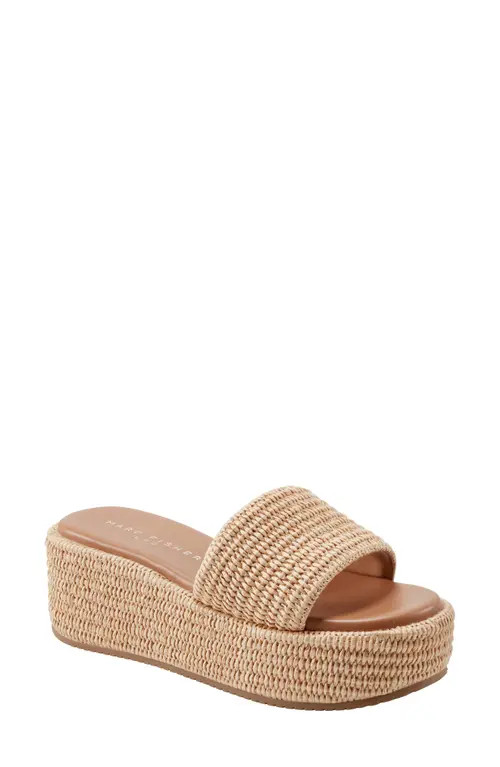 Marc Fisher LTD Daylin Platform Sandal in Light Natural at Nordstrom, Size 10 | Nordstrom
