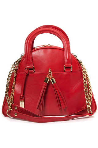 'Marissa' Small Tote in Red, Fine Grain Leather | Mel Boteri