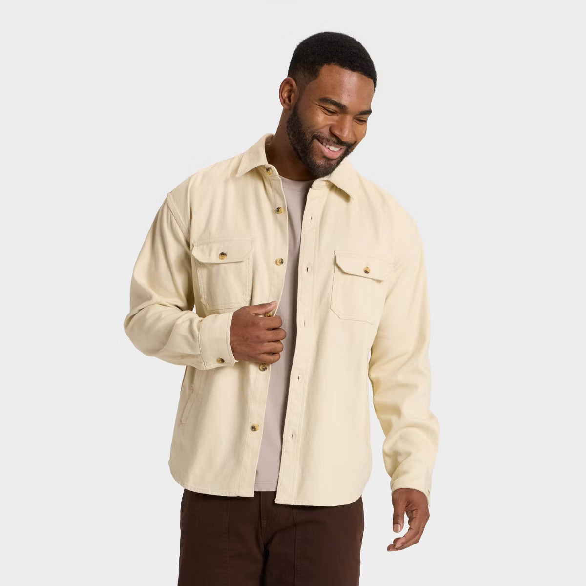 Men's Vintage Long Sleeve Utility Shirt - Goodfellow & Co™ | Target