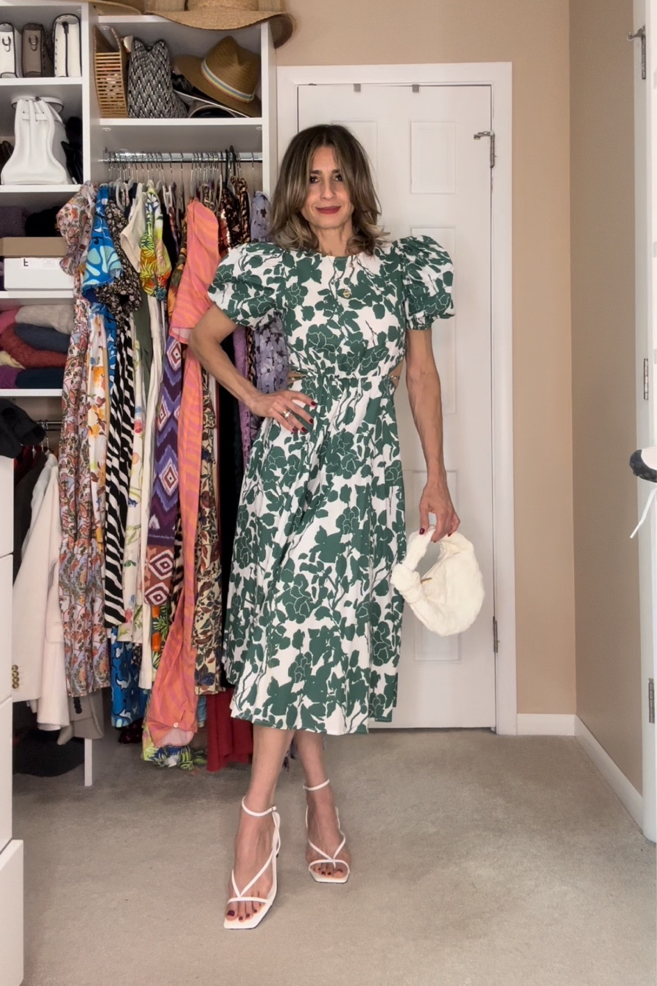 Amazon head to toe! This Summer dress is so pretty, feminine and romantic 😍. It fits true to size. I’m wearing XS. And it comes in 7 colors

The sandals looks very chic. The heel height is super comfortable and they also fit true to size. I’m wearing size 7

The bag looks like the Bottega one 

#LTKshoecrush #LTKunder100 #LTKstyletip