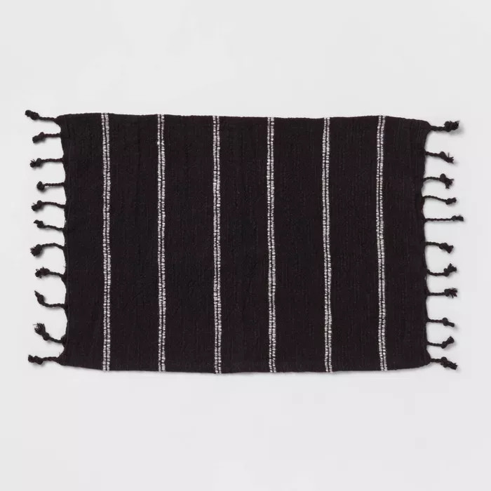 Cotton Striped Placemat Black - Threshold™ | Target