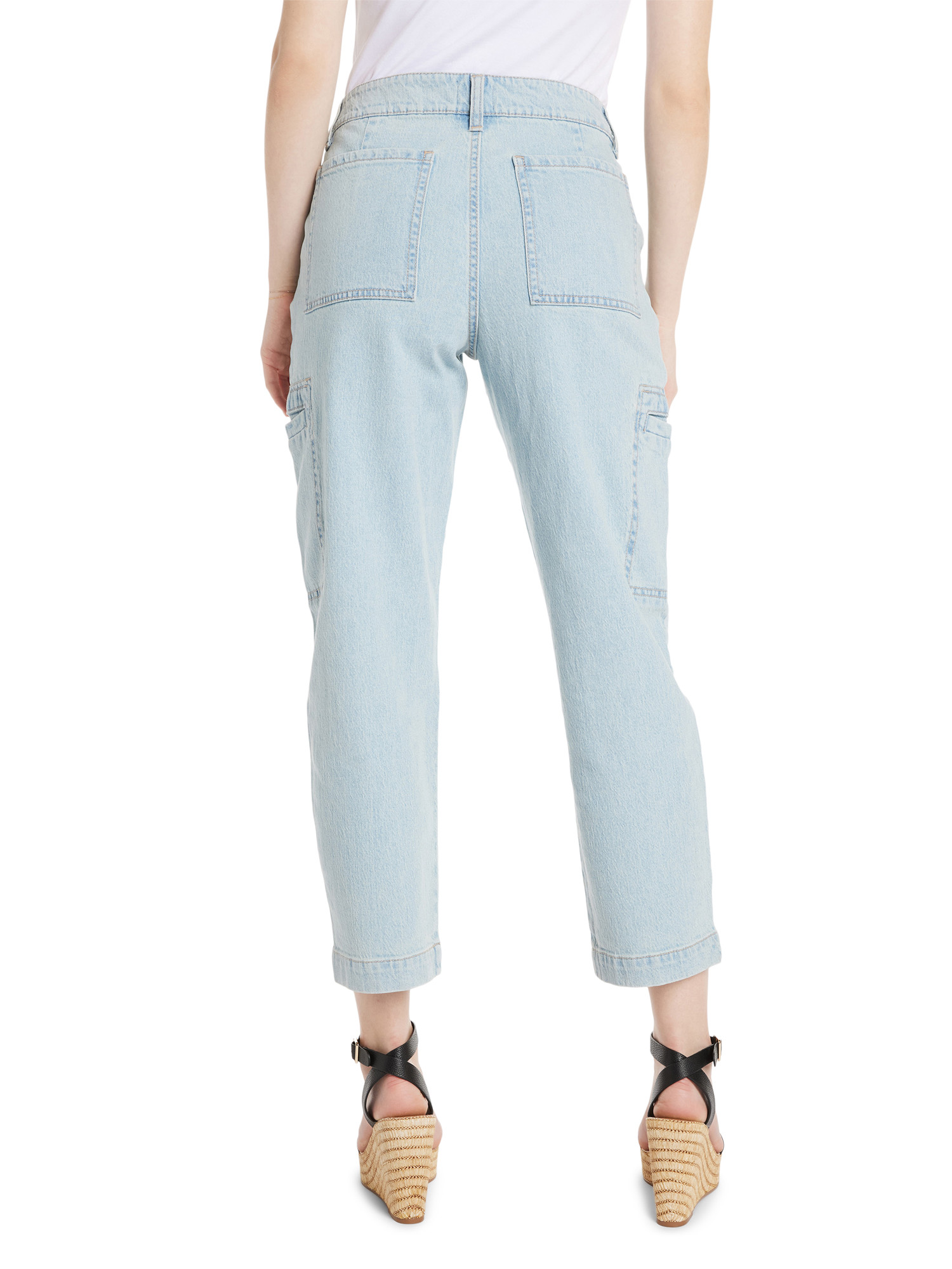 Time and Tru Women's Mid Rise Straight Utility Pants, 27" Inseam, Sizes 2-20 | Walmart (US)