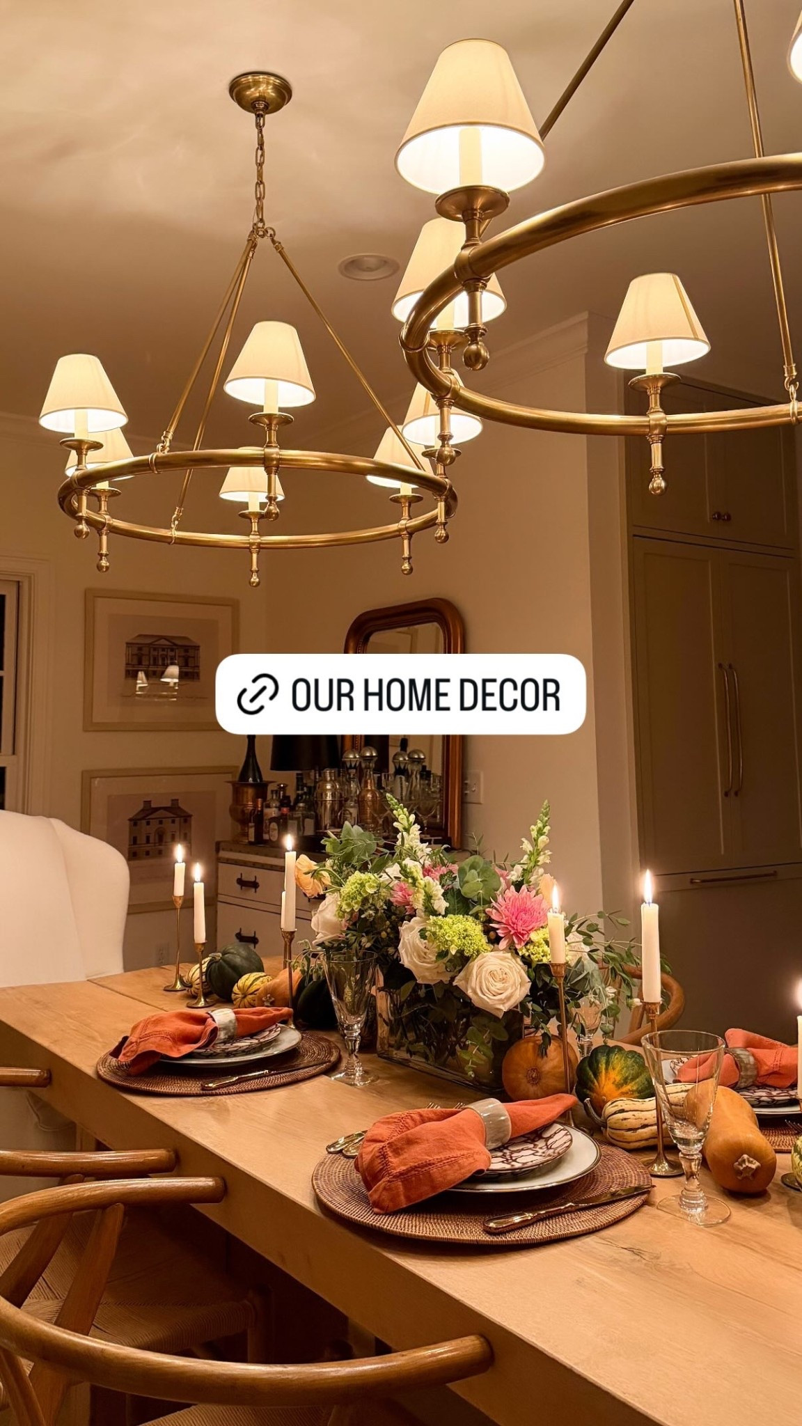 Home decor, Connecticut home, farmhouse decor, gold chandeliers, dining room. 

#LTKParties #LTKHoliday #LTKHome
