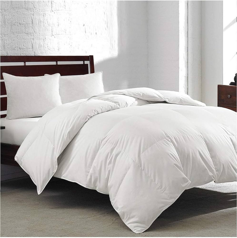 Royal Luxe White Goose Feather & Down 240-Thread Count Full/Queen Comforter | Amazon (US)