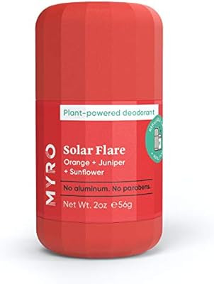 Myro Deodorant | Plant-based, Aluminum Free, Baking Soda Free, Cruelty Free & Vegan – Solar Fla... | Amazon (US)