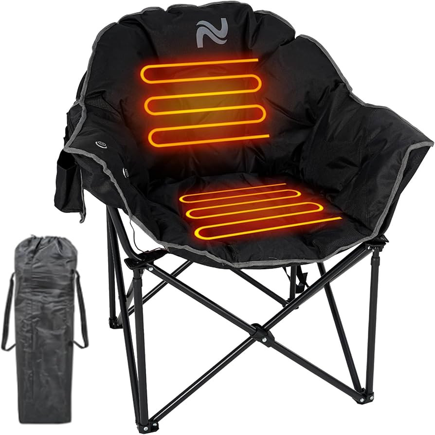 LILYPELLE Oversized Heated Camping Chair, Patio Lounge Chairs with 3 Heat Levels, Portable Foldin... | Amazon (US)