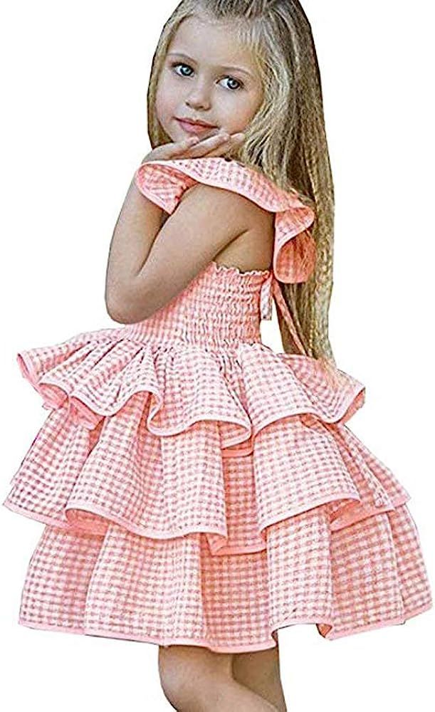 Toddler Baby Floral Dress Girl Backless Fashion Sleeveless Vest Braces Skirt Sundress | Amazon (US)