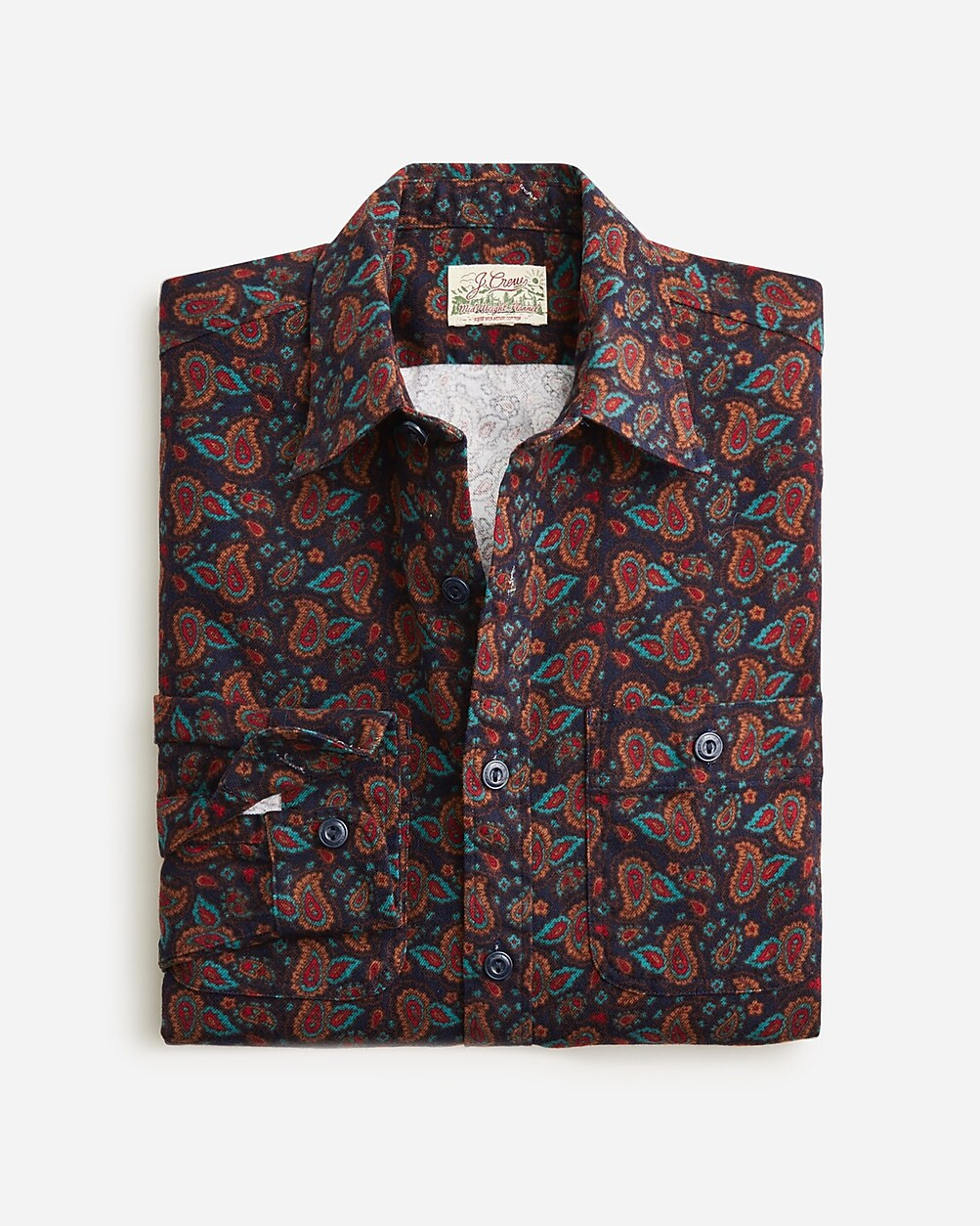 Midweight flannel workshirt in regenerative cotton | J. Crew US