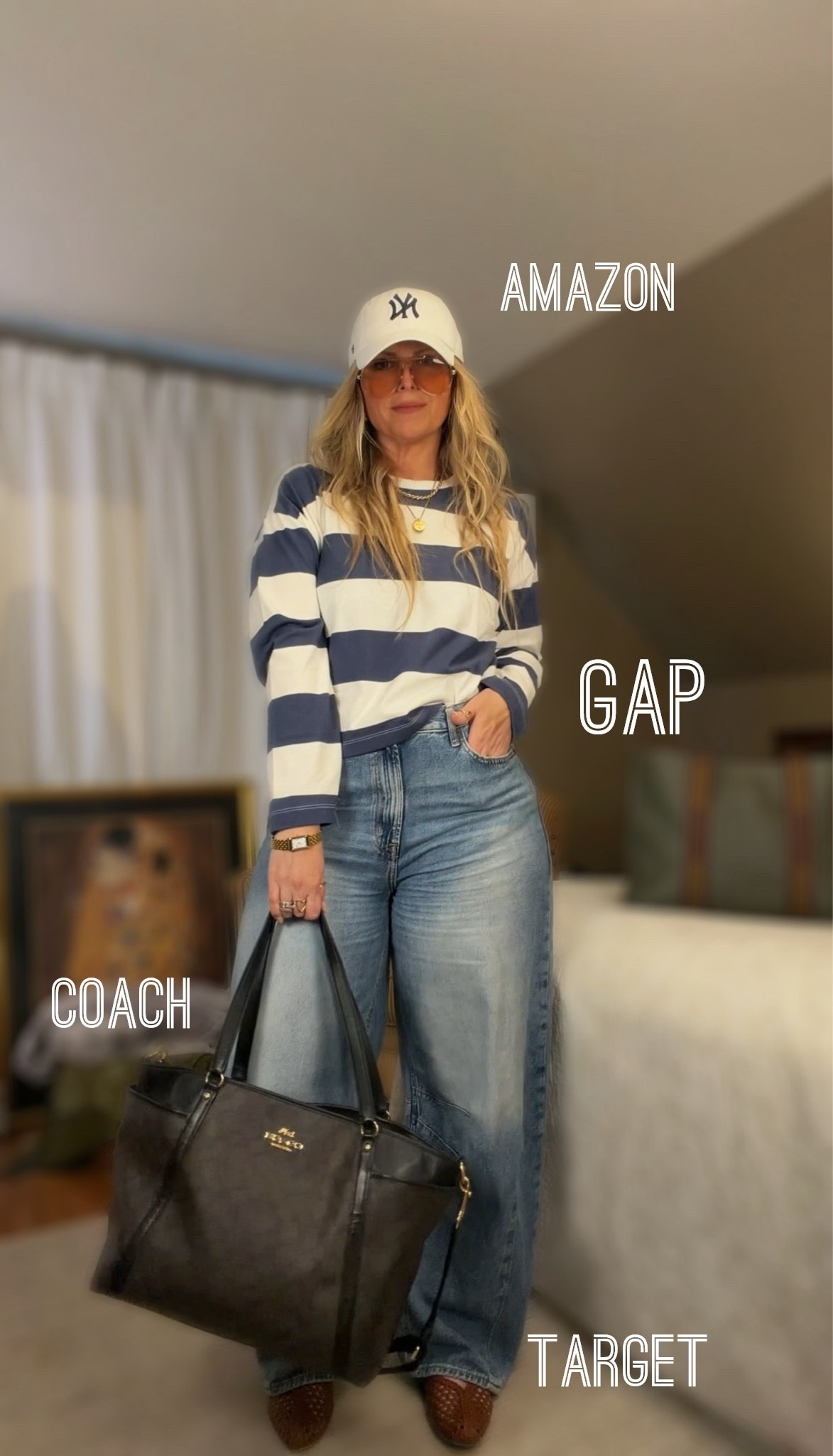 Stripes are in everywhere especially at GAP. 

I’m 5’8” and a size 12 wearing a Large in the striped top. 
Jeans: 32 long 
Flats are true to size. 
@gapstyle @Target @amazonstylefinds

#LTKootd #LTKSaleAlert #LTKMidsize