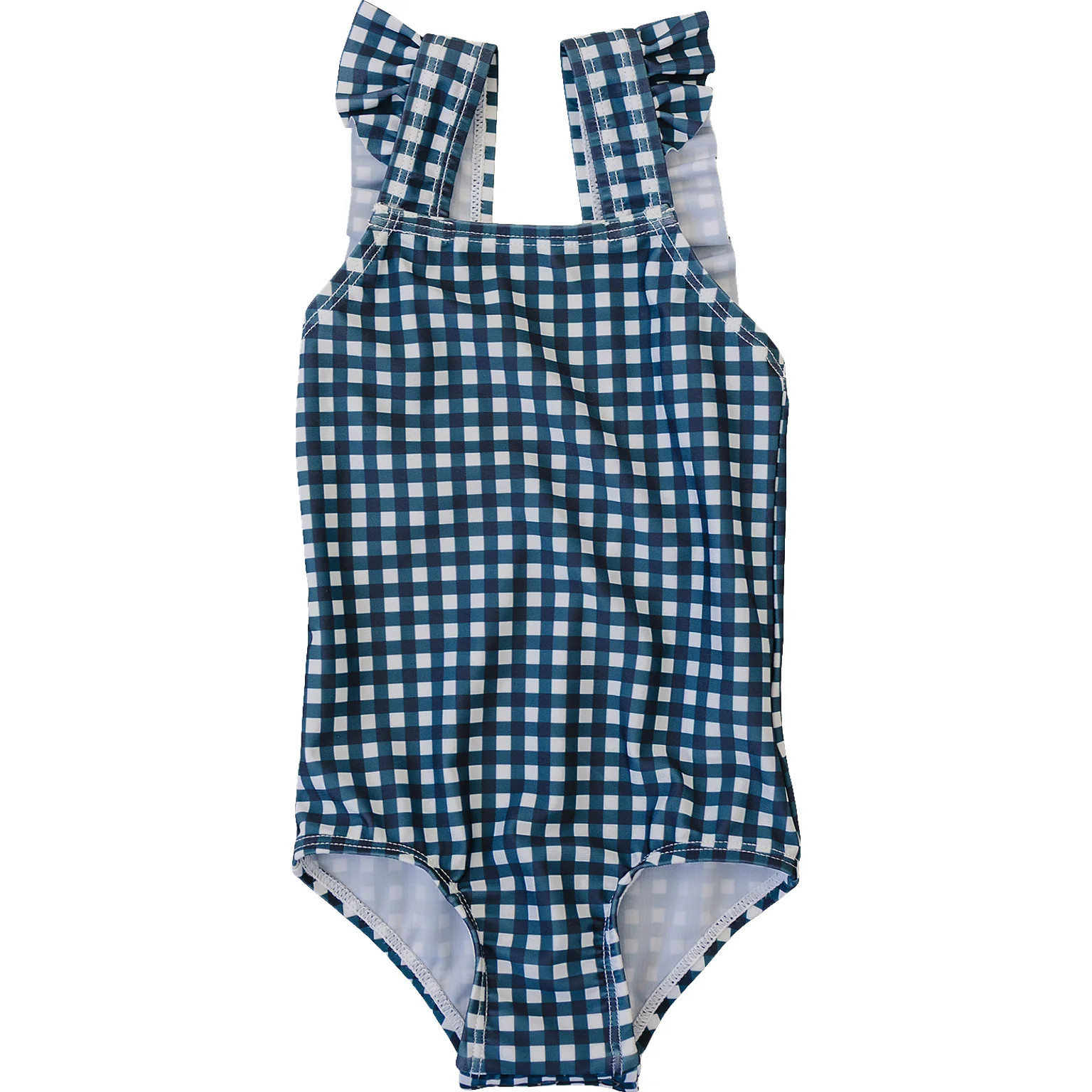 Navy Gingham One-Piece 12-18 | Mebie Baby