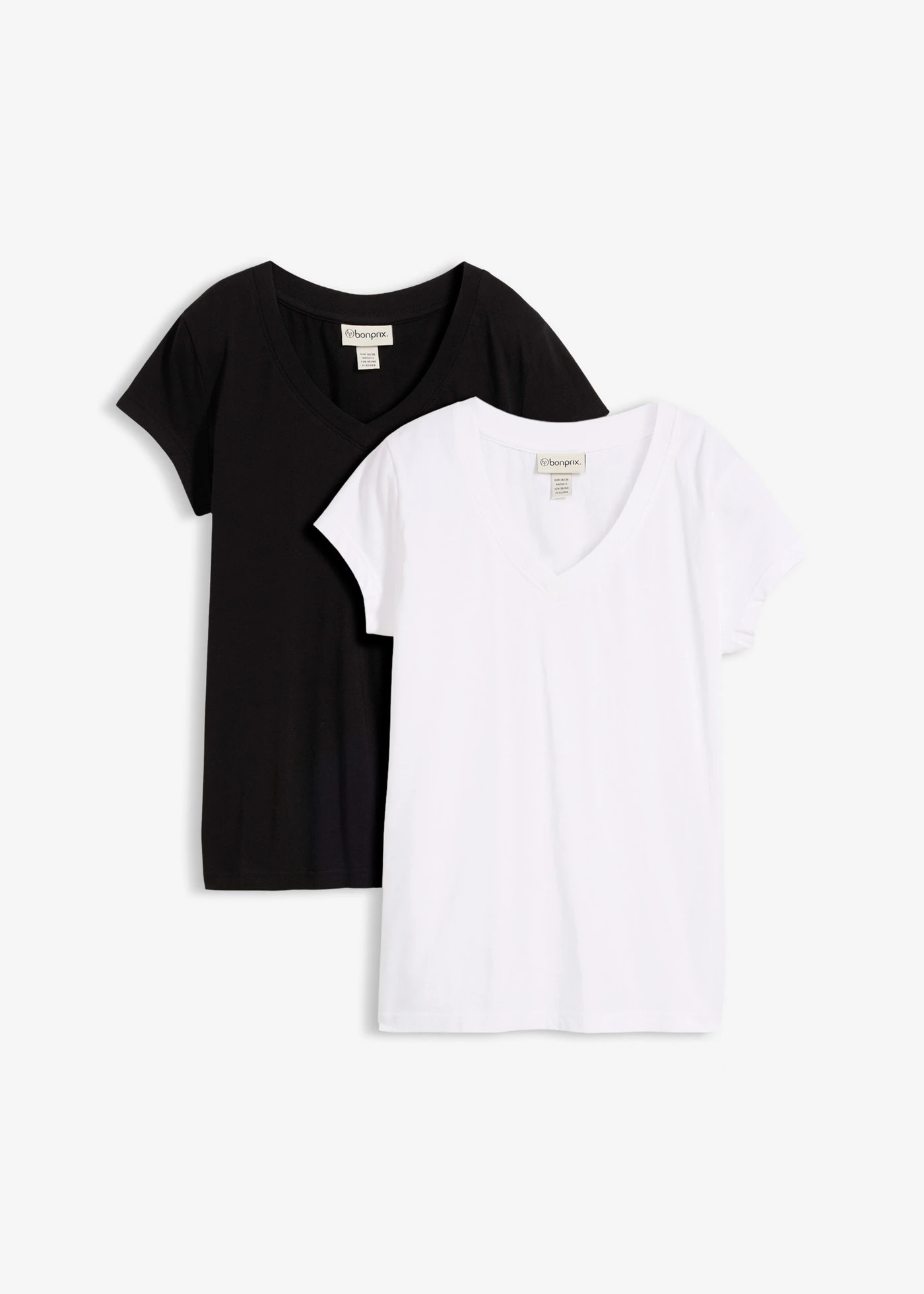 T-shirt van puur biologisch katoen ( set van 2) zwart/wit | Bonprix NL (Influencer)