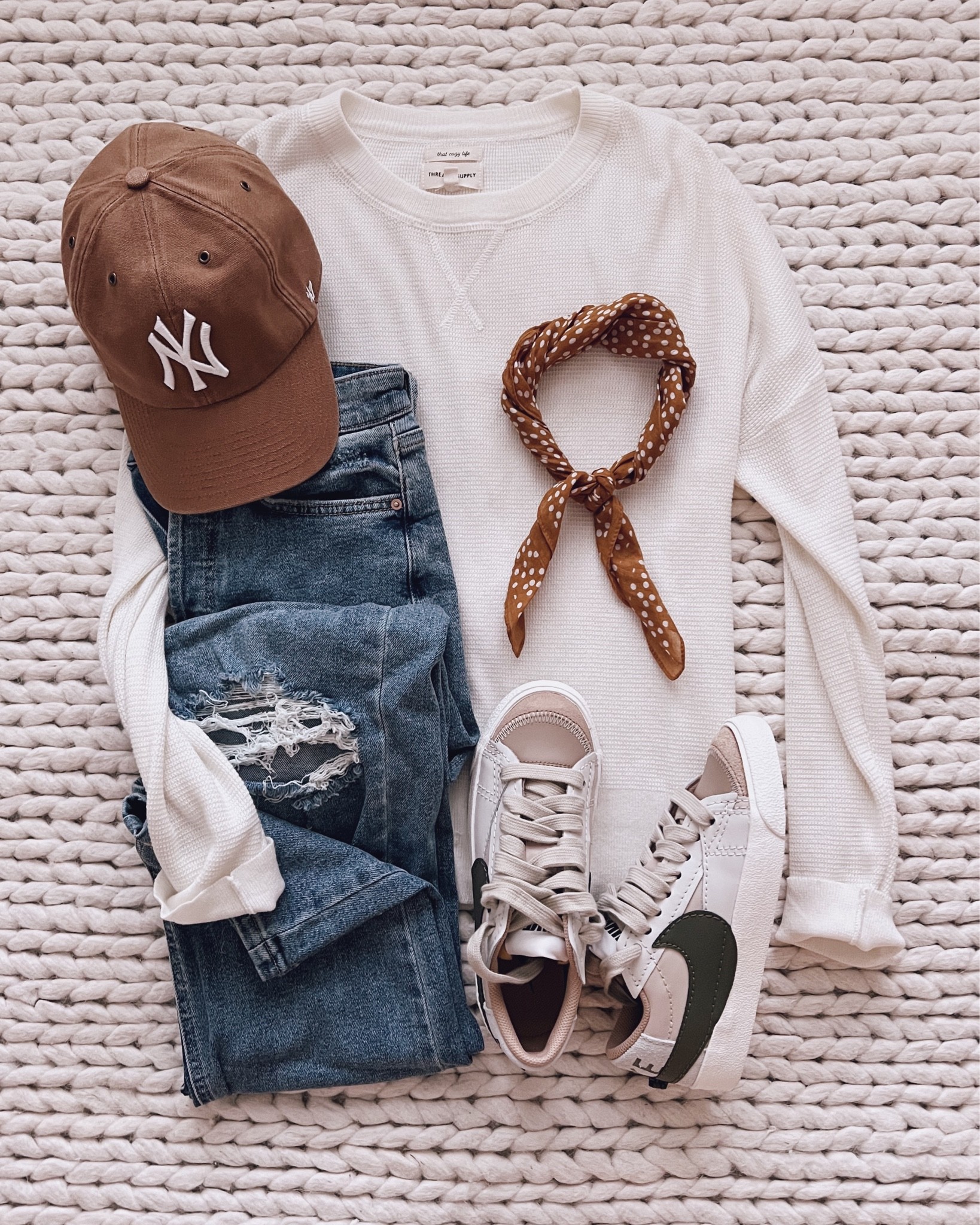 Thermal tee and nike blazer sneakers  

#LTKshoecrush #LTKSeasonal #LTKunder100