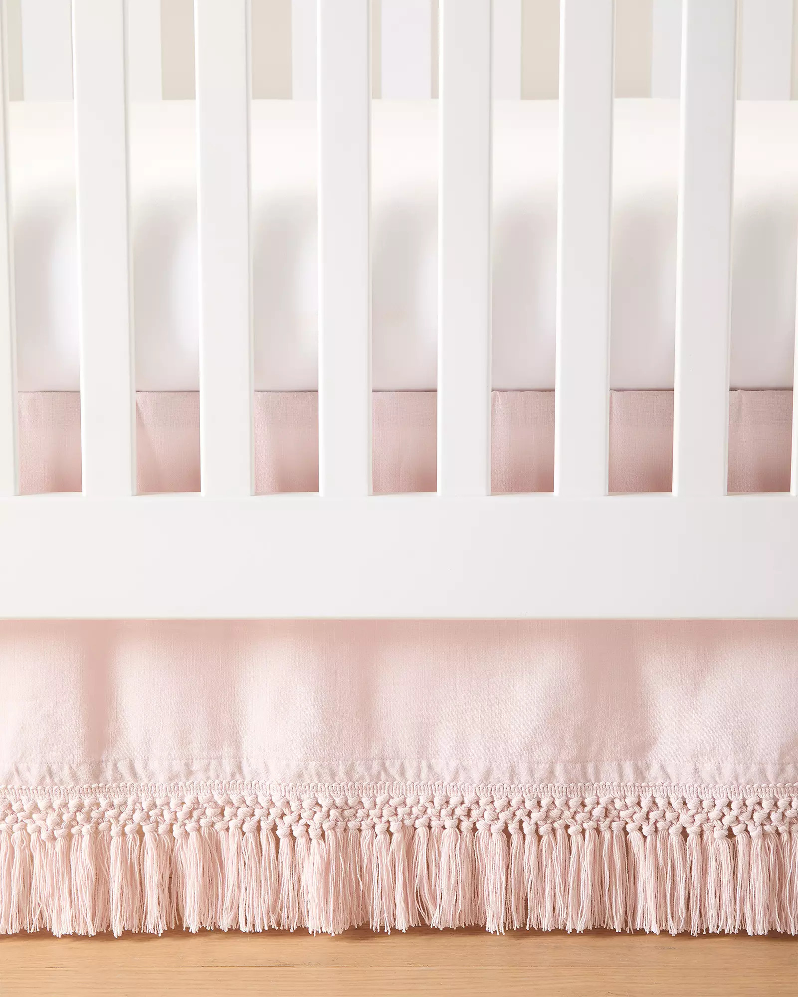 Macramé Crib Skirt | Serena and Lily