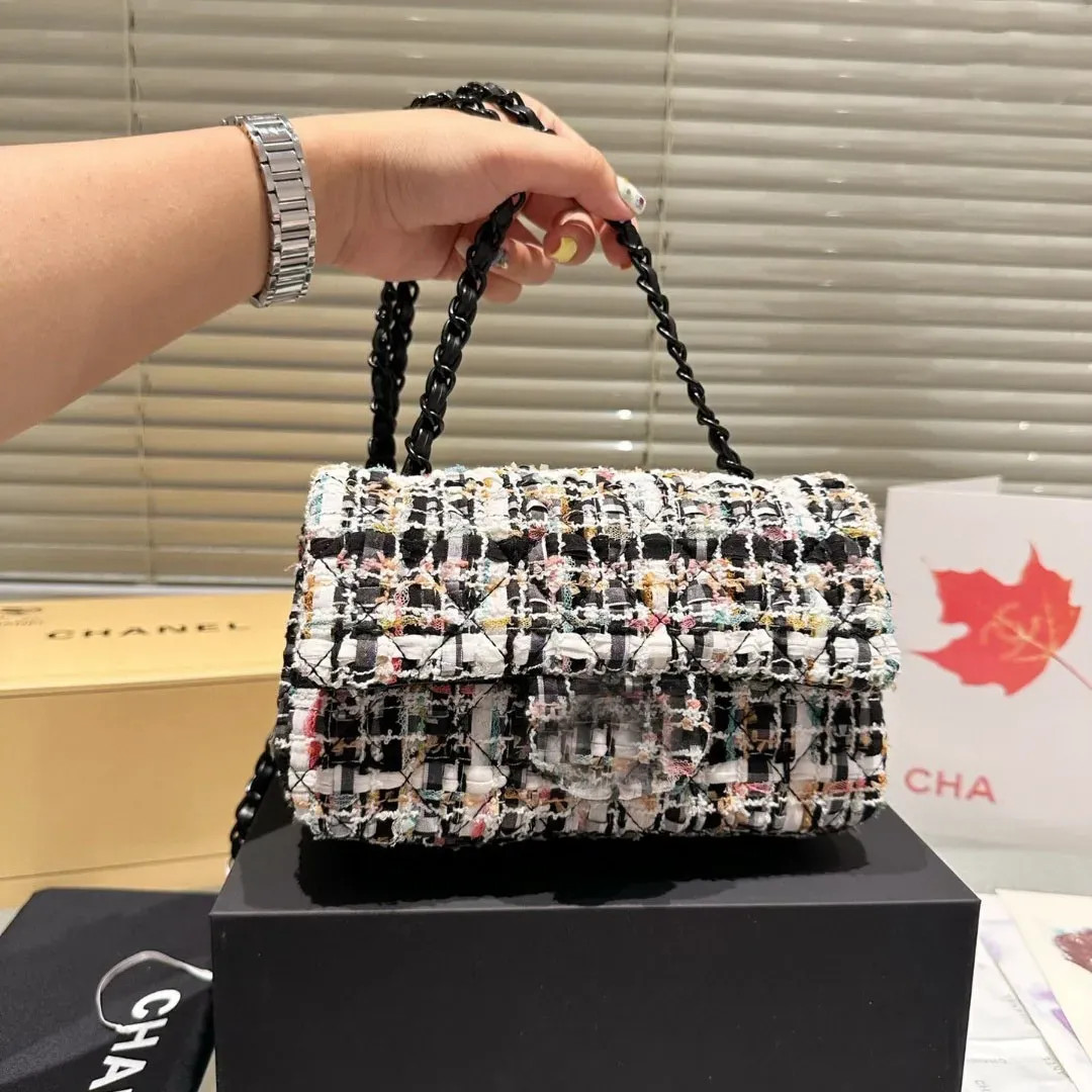 Tweed Fashion Crossbody Bag Designer Women's Handbag Tote Shopping Bag Body Bag Tote Handbag Tote... | DHGate