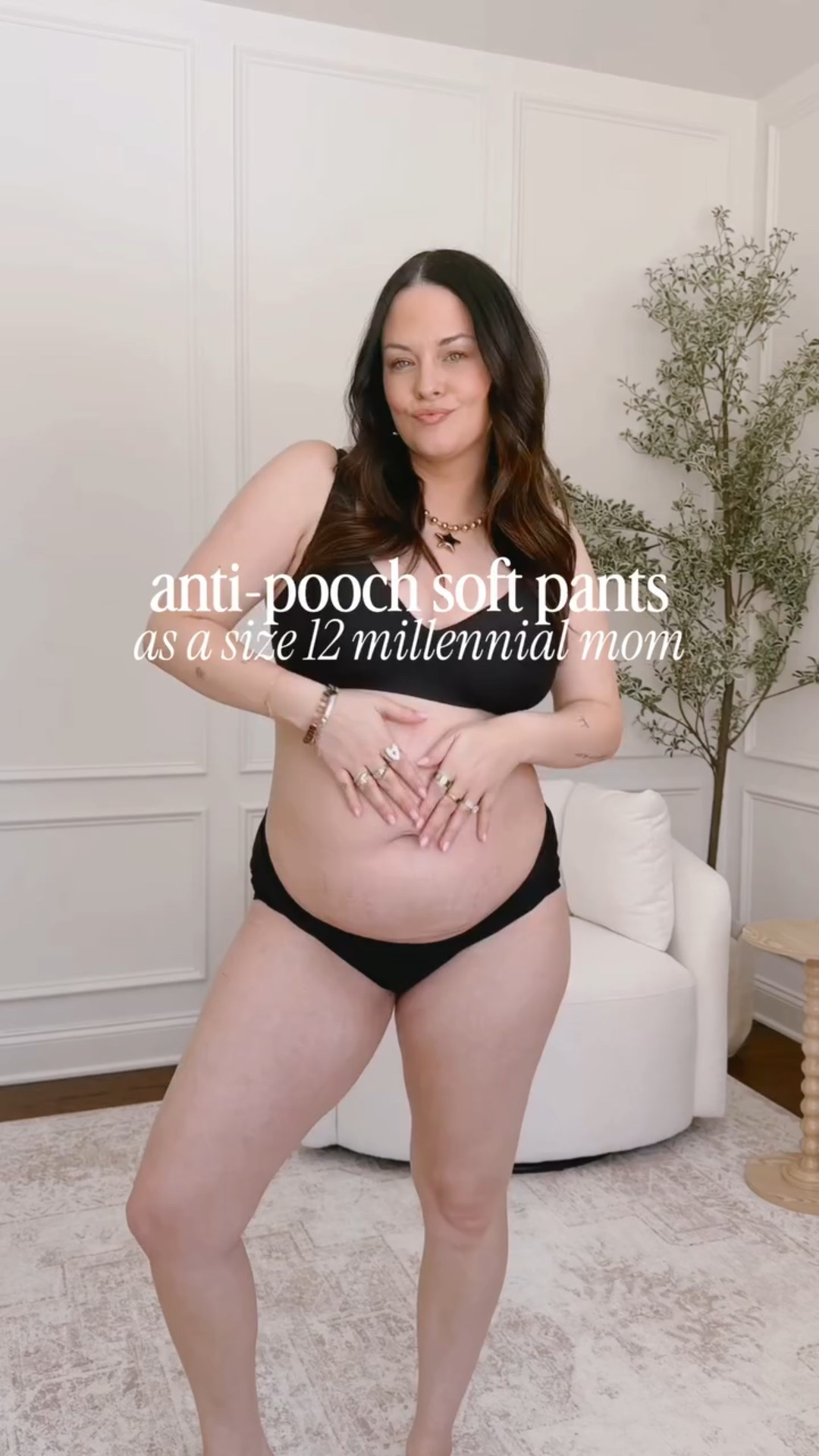 anti-pooch soft pants ✨👯‍♀️🎀 pants that will have you feeling cute, comfy and confident even with a squishy lower tummy… 


#softpants #antipooch