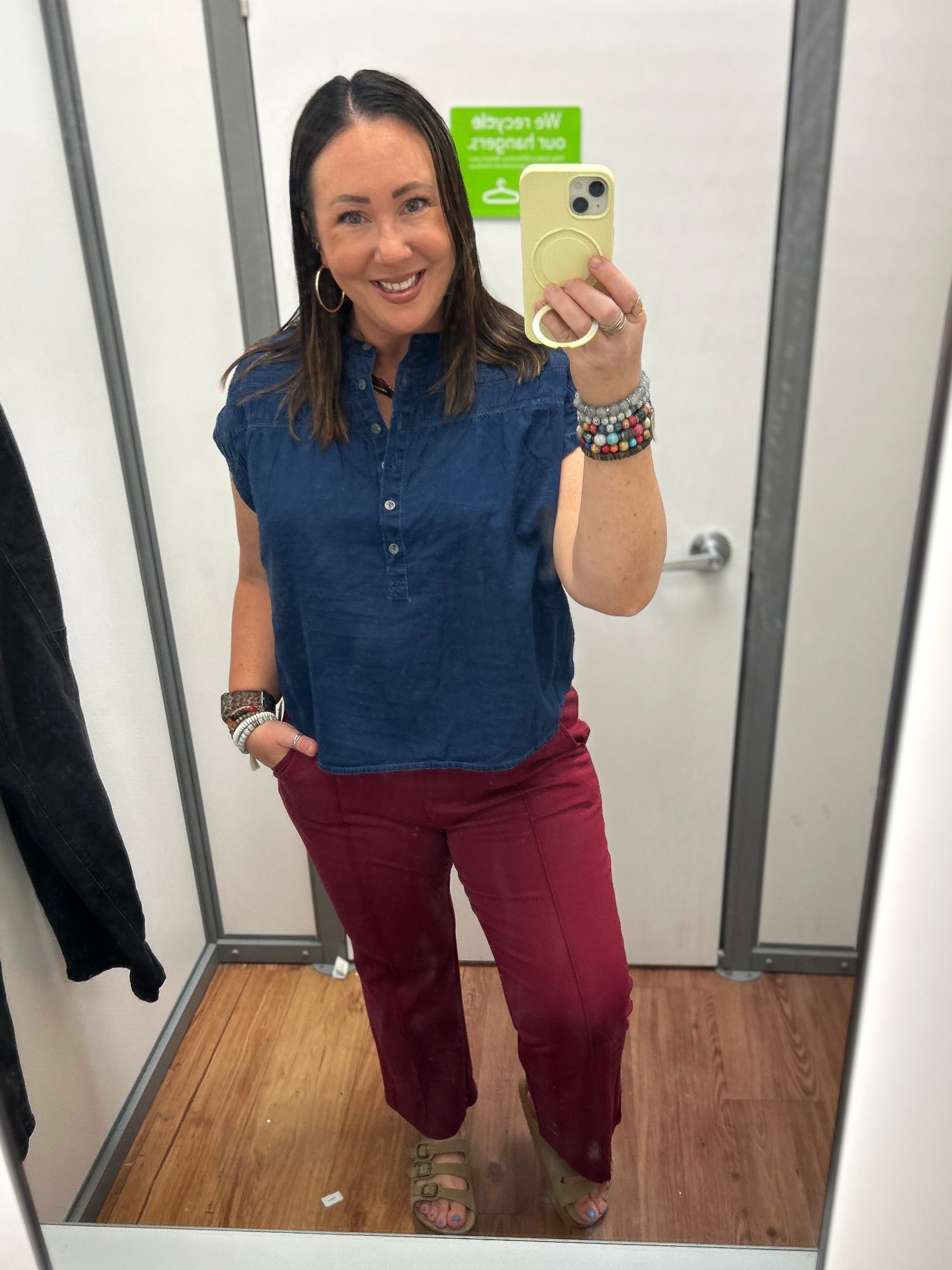 New pintuck blouse perfect for fall workwear! Love this indigo/denim color! Large in mine. XL flare cropped pants makes the perfect casual work look! Add some cute flats or heels and you’re good to go!  Would look cute with sneakers too!  

#LTKPlusSize #LTKFindsUnder50 #LTKWorkwear