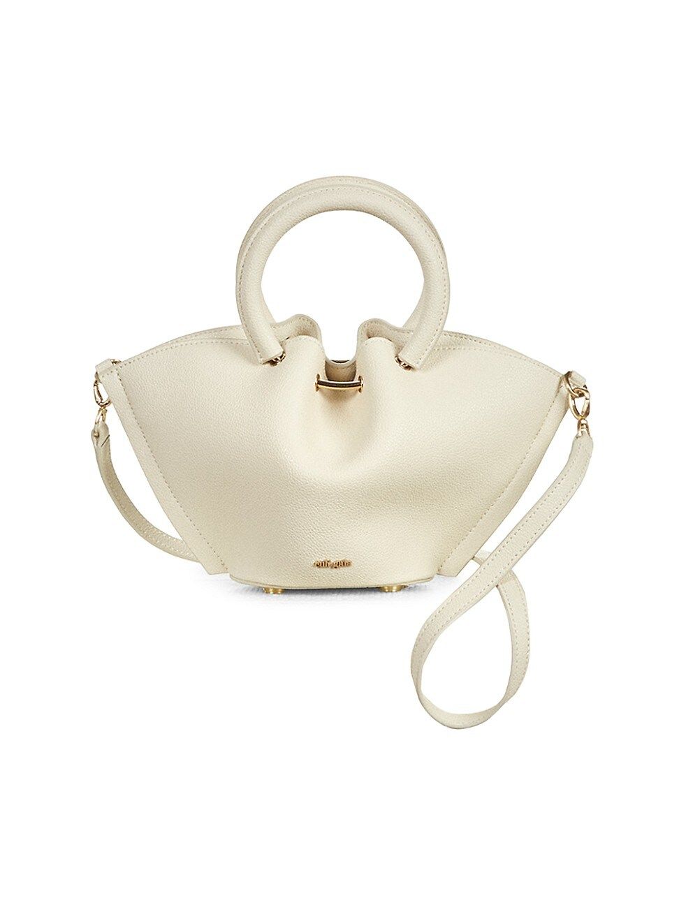 Cult Gaia Women's Mini Valeska Pebbled Leather Top Handle Bag - Off White | Saks Fifth Avenue