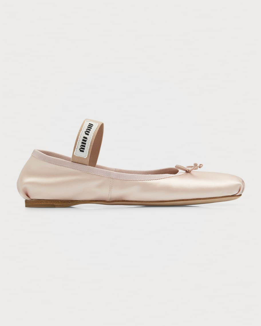 Satin Bow Ballerina Flats | Neiman Marcus