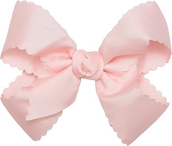 HAIRBOWS Girls' Grosgrain Scalloped Edge Bow with a Knot Wrap Center on a Clip, All Ages and Hair... | Amazon (US)