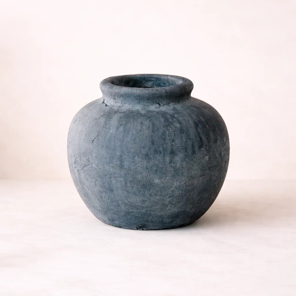 Charcoal Terracotta Vase | By Luxe B Co. | luxe bCO