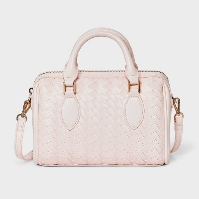 Woven Mini Bowler Crossbody bag - A New Day™ Light Pink | Target