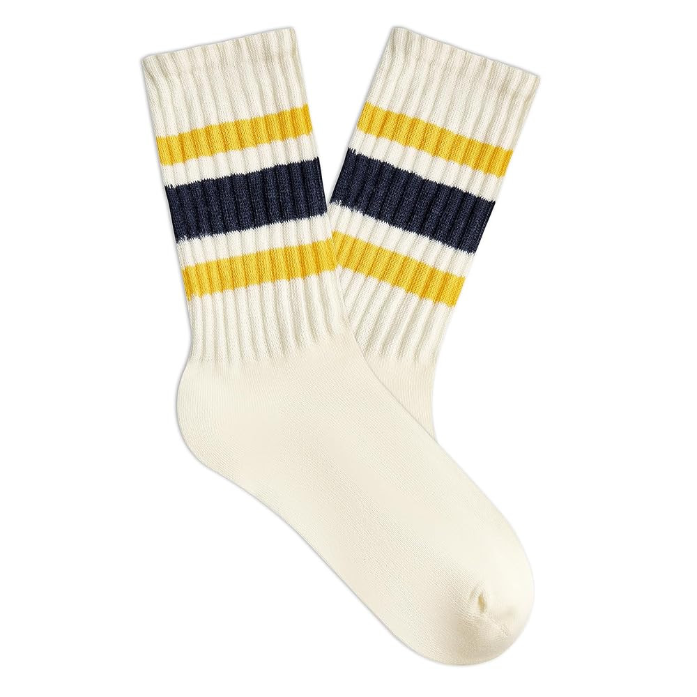 American Trends Womens Crew Socks Striped Athletic Socks Vintage Slouch Solid Color Mid Calf Tube... | Amazon (US)
