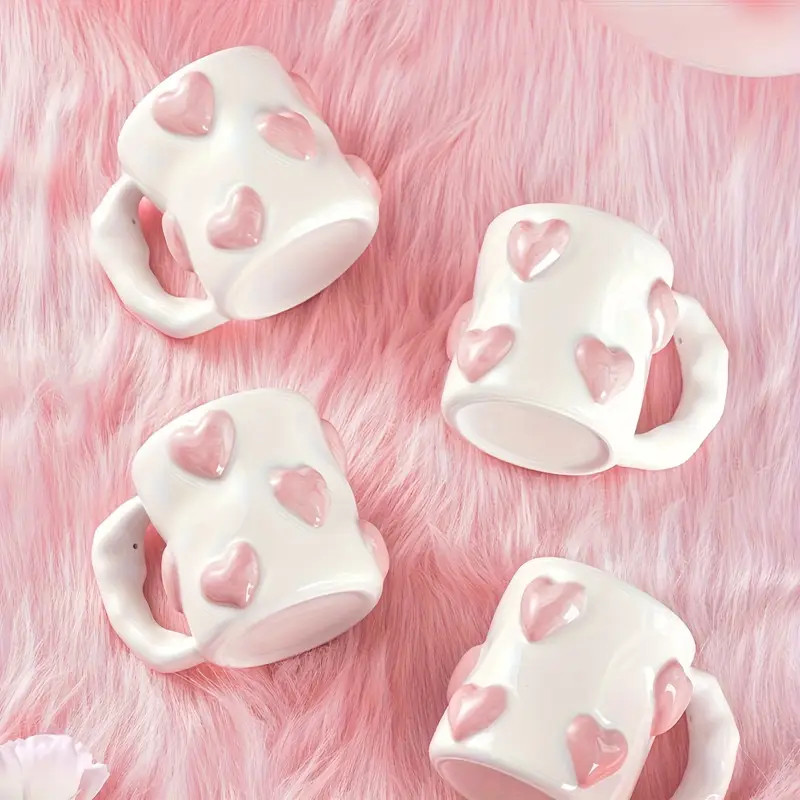 Fastest delivery: 4 business daysReusable High-Quality Heart Ceramic Coffee Mug - Hand-Painted Cu... | Temu Affiliate Program