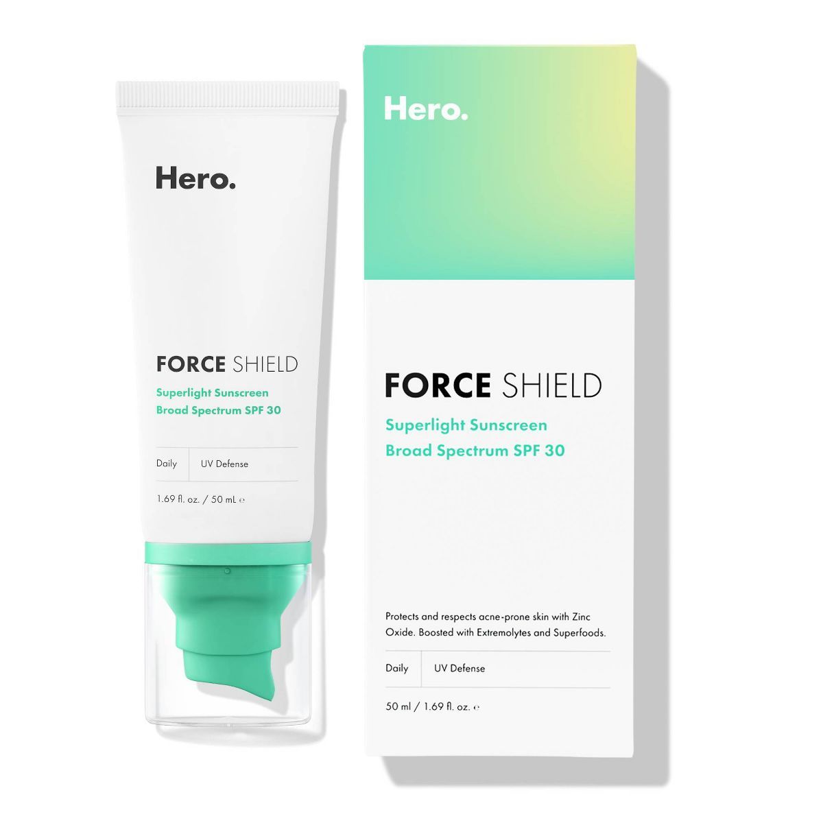 Hero Cosmetics Force Shield Superlight Broad Spectrum Sunscreen - SPF 30 - 1.69 fl oz | Target