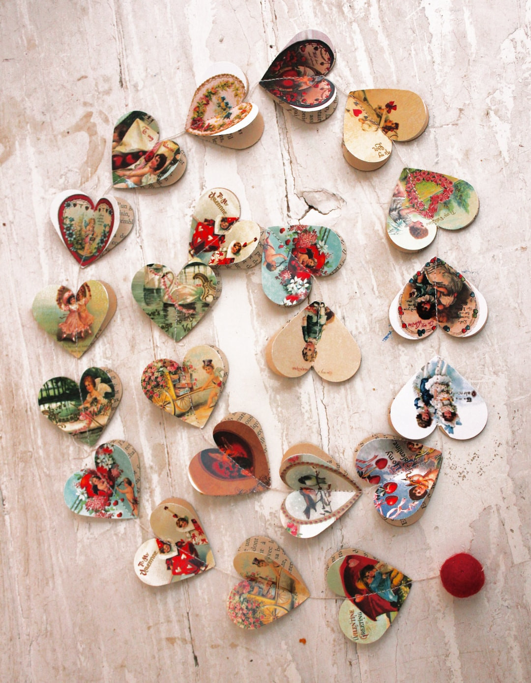 Handmade Heart Garland • Valentine’s Day Decor • Boho Romantic Wedding Garland • Paper He... | Etsy (US)