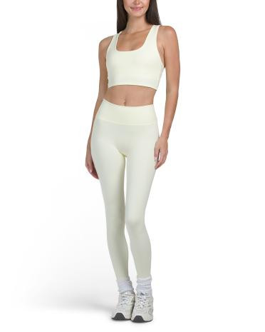 2pc Square Neck Bra And Leggings Set | TJ Maxx