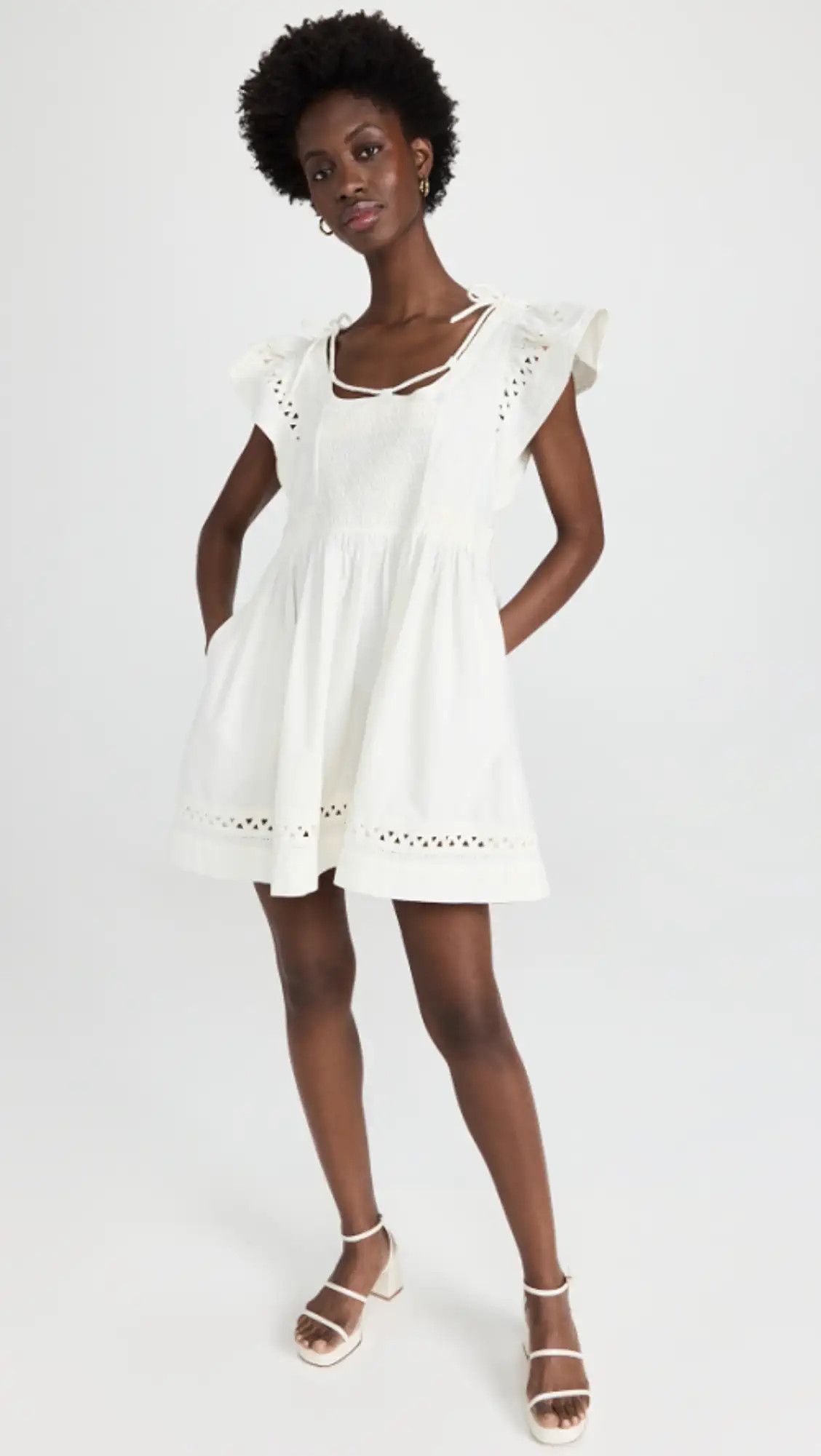 Willa Smocking Flutter Sleeve Mini Dress | Shopbop