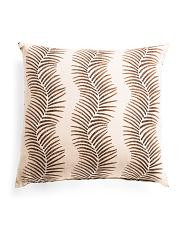 Made In Usa 22x22 Wavy Stripe Leaves Pillow | TJ Maxx
