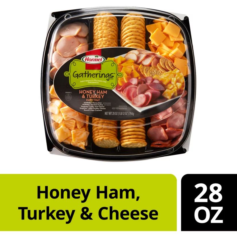 Hormel Gatherings Ham, Turkey, and Cheese Tray, 28 oz | Walmart (US)