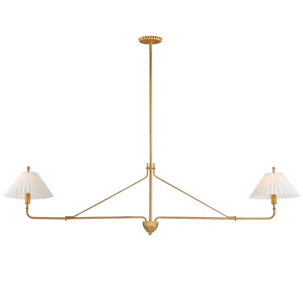 Gazania 2 - Light Gold Leaf Kitchen Island Pendant | Wayfair North America