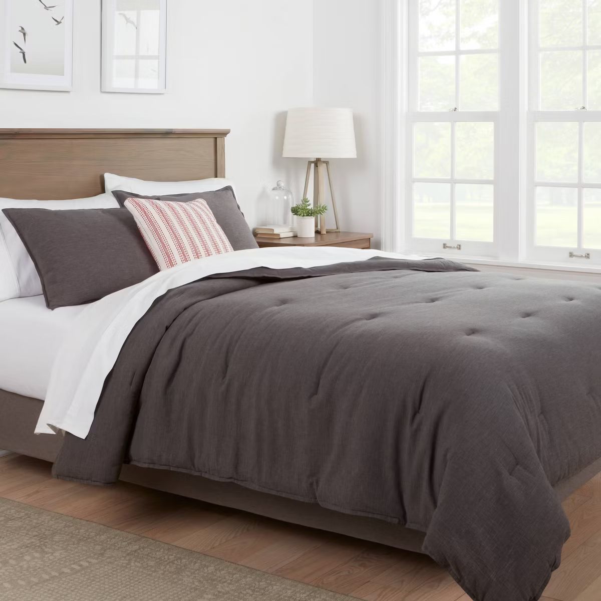 Space Dyed Cotton Linen Comforter & Sham Set - Threshold™ | Target