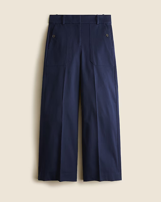 Petite Sydney wide-leg pant in bi-stretch cotton blend | J. Crew US