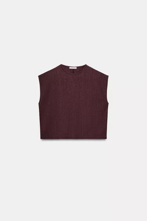 RUSTIC SLEEVELESS TOP | Zara US