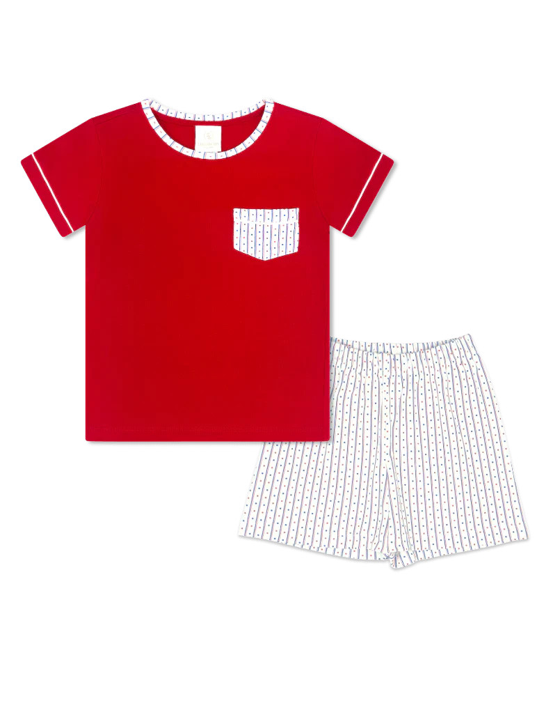 Lullaby Set Charlie Short Set Raleigh Red, All American | Persnickety