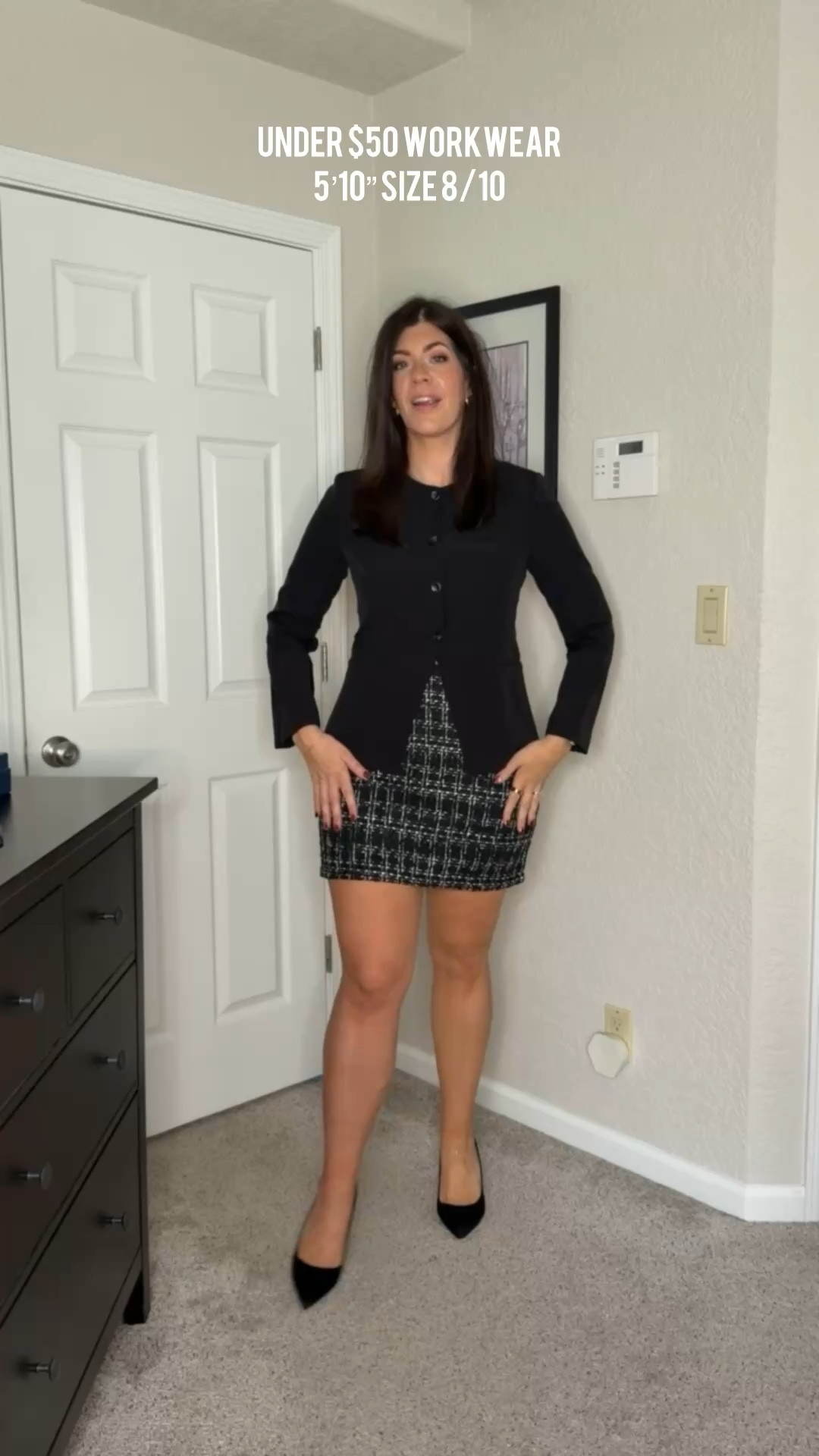  In a medium collarless blazer Large tweed skirt

Under $50 workwear, midsize workwear, office outfit, business casual outfits, chic office looks, professional style, midsize fashion inspo, everyday work outfits, office outfit, affordable workwear, work to weekend looks, affordable workwear, tweed, tweed skirt, blazer 

#LTKMidsize #LTKWorkwear #LTKootd