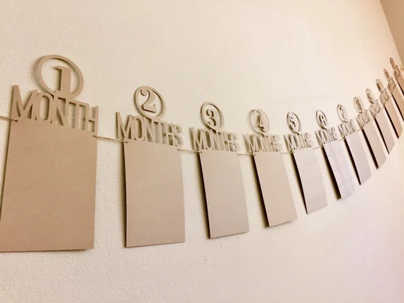 First Birthday Photo Banner First Birthday Banner First Year - Etsy | Etsy (US)