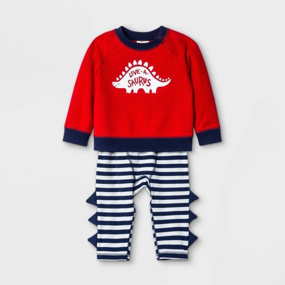 Baby Love-a-Saurus Top & Bottom Set - Cat & Jack™ Red | Target