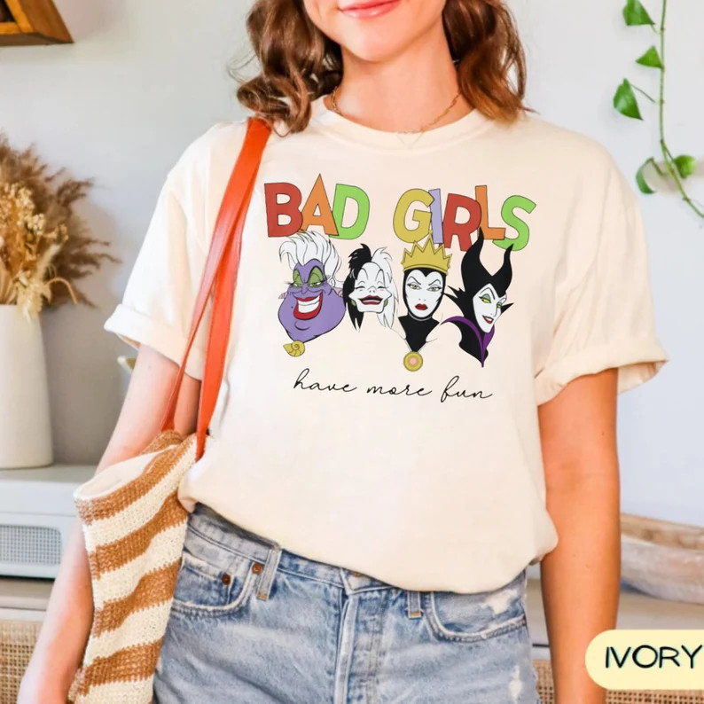 Disney Villains Bad Girls Have More Fun T-shirt, Ursula Cruella Maleficent Queen Shirt, Disneylan... | Etsy (US)